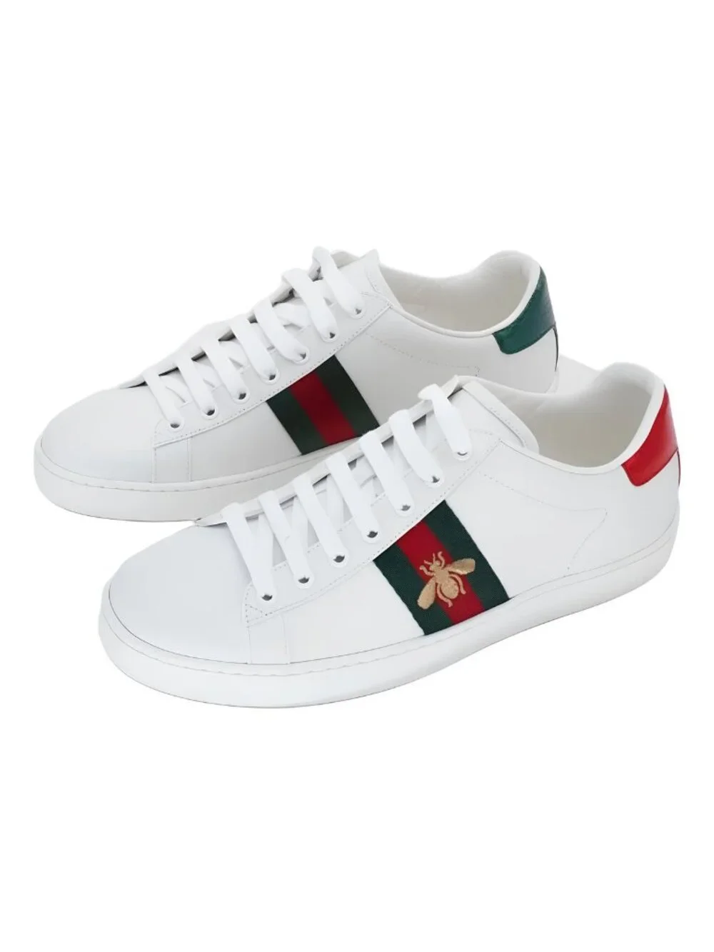 Gucci Womens Ace Sneaker White Bees Sz US 9M EU 39 - Picture 2 of 6